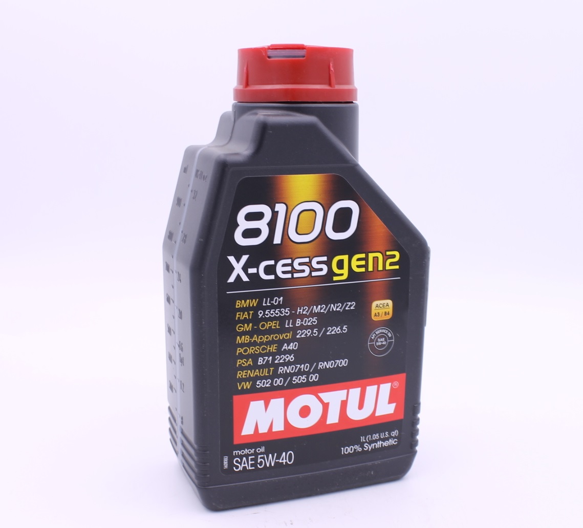 111681 MOTUL СИНТЕТИЧЕСКОЕ МОТОРНОЕ МАСЛО ~ 5W40 1Л 8100X-CESS GEN2 (A3/B4 SN)
