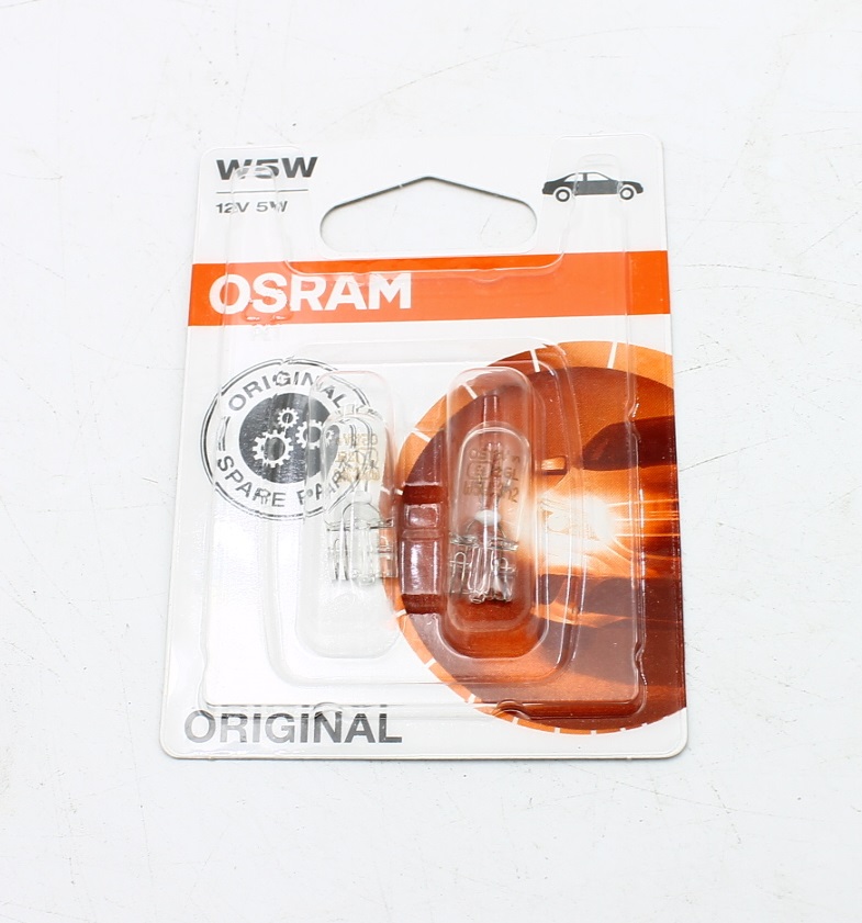 282502B OSRAM ЛАМПА 5W 12V (Б/ЦОКОЛЬНАЯ) ~ (КОМПЛЕКТ)