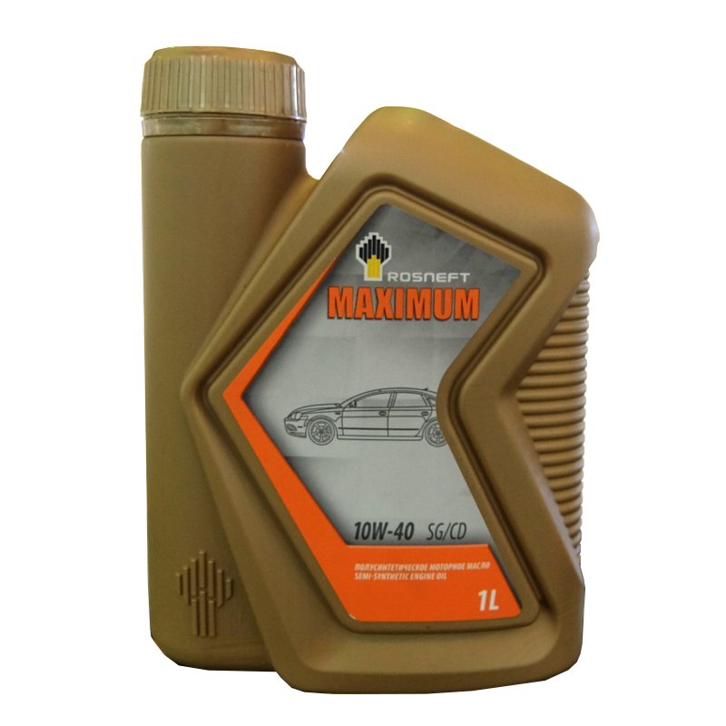 40814332 ROSNEFT ПОЛУСИНТЕТИЧЕСКОЕ МОТОРНОЕ МАСЛО ~ 10W40 1Л MAXIMUM (SG/CD)