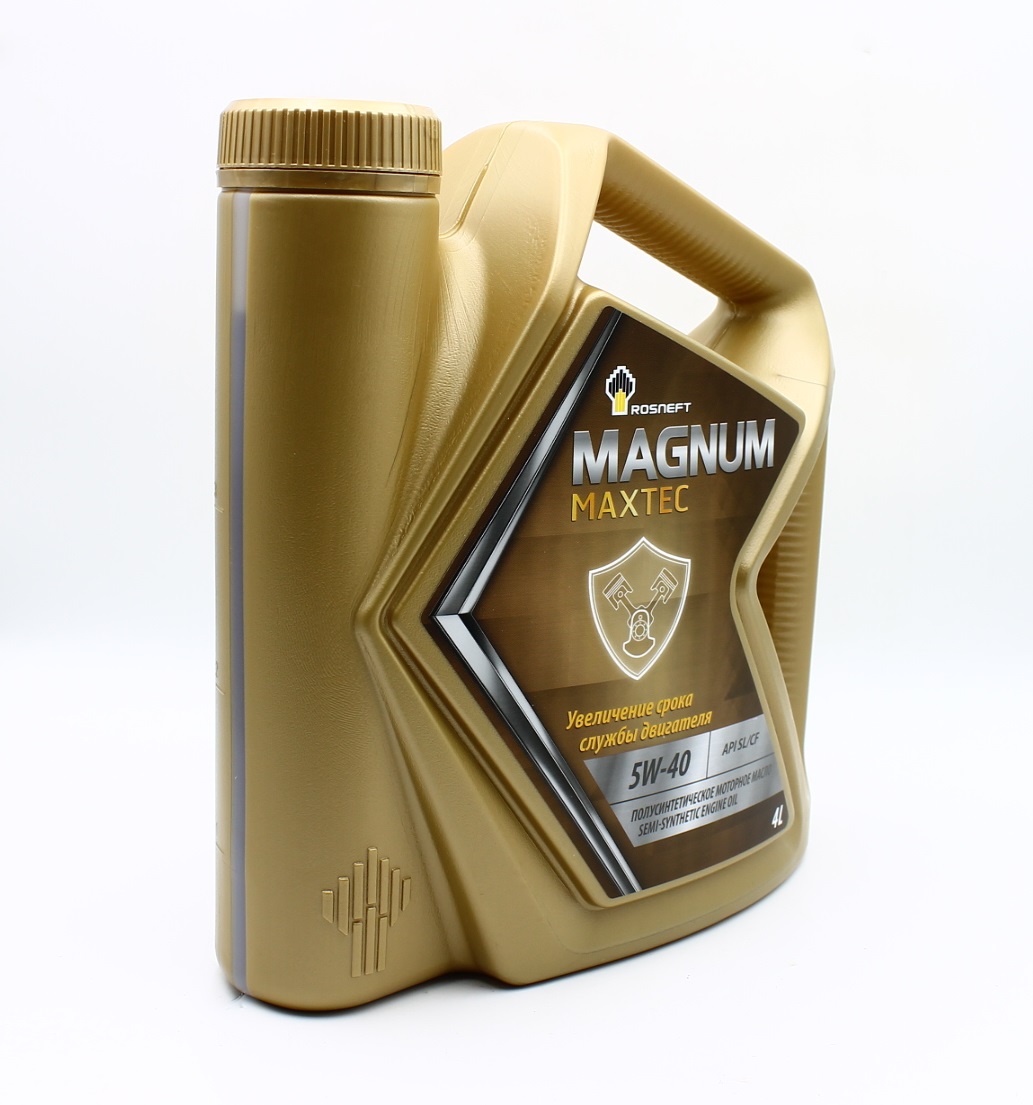 40814642 ROSNEFT ПОЛУСИНТЕТИЧЕСКОЕ МОТОРНОЕ МАСЛО ~ 5W40 4Л MAGNUM MAXTEC (SL/CF)
