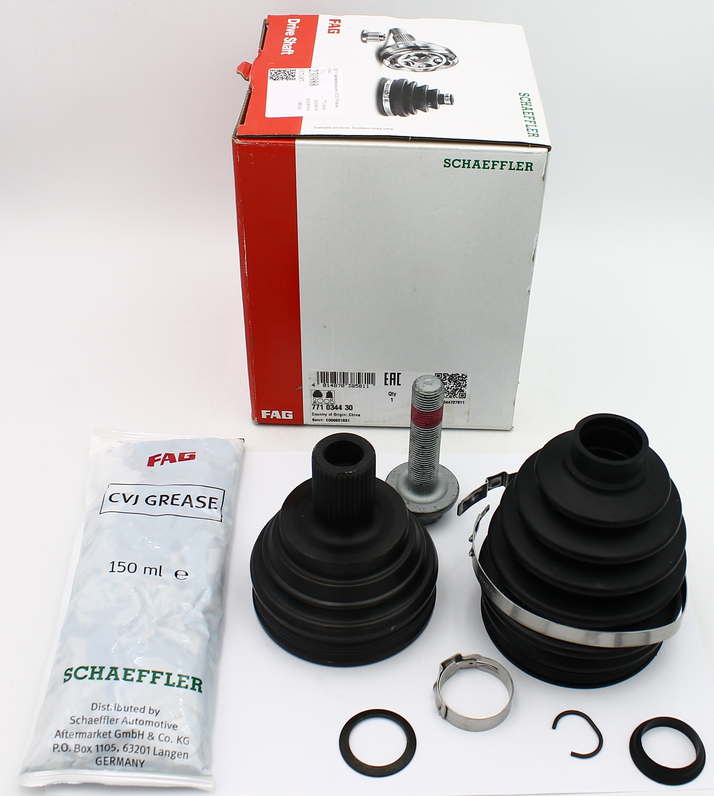 771034430 FAG ШРУС НАРУЖНЫЙ КОМПЛЕКТ AUDI VW SKODA