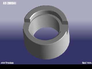 A112901041 CHERY ГАЙКА ПЕРЕДНЕГО АМОРТИЗАТОРА AMULET (ШЛИЦЕВАЯ)
