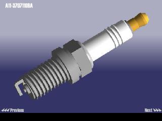 A113707110BA CHERY СВЕЧА ЗАЖИГАНИЯ AMULET (1 КОНТ)