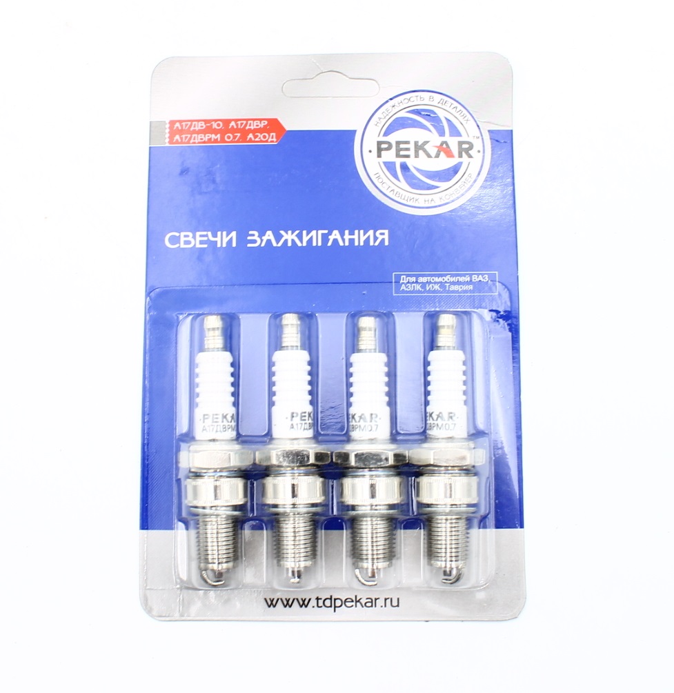 A17DVRM07 PEKAR СВЕЧА ЗАЖИГАНИЯ ВАЗ 2108-2110 ИНЖЕКТОР ~ (4ШТ) А17 ДВРМ 8КЛ