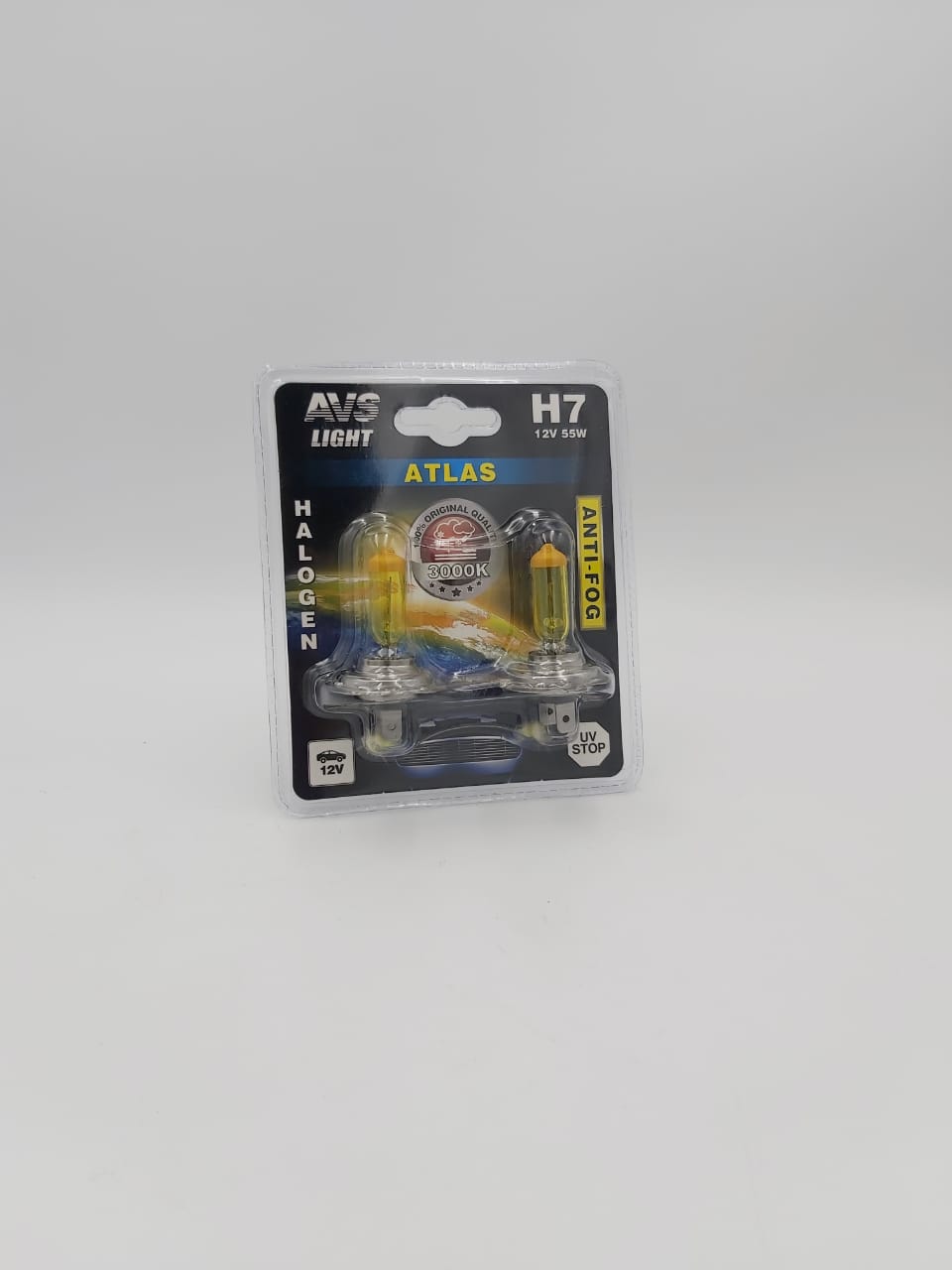 A78626S AVS ЛАМПА ГАЛОГЕННАЯ H7 55W ATLAS ANTI-FOG/ЖЕЛТЫЙ 12V.2ШТ.
