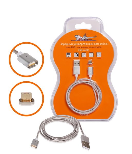 ACHM18 AIRLINE КАБЕЛЬ-ЗАРЯДКА MICROUSB С МАГНИТНЫМ КОННЕКТОРОМ