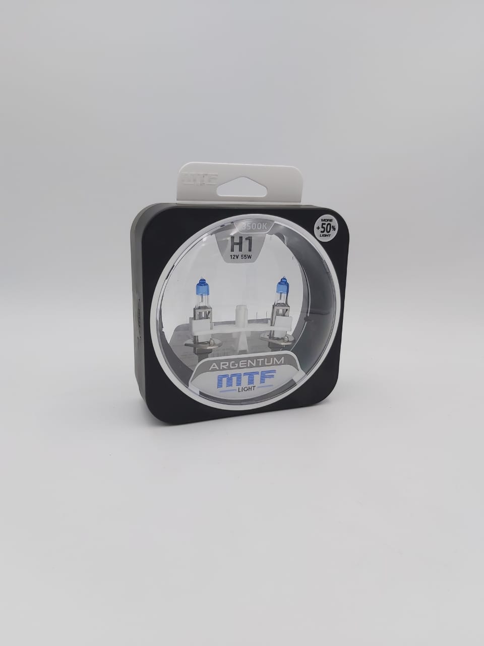 H8A1201 MTF LIGHT ЛАМПА ГАЛОГЕННАЯ H1 12V 55W ARGENTUM +80%(КОМПЛЕКТ 2ШТ)~4000К