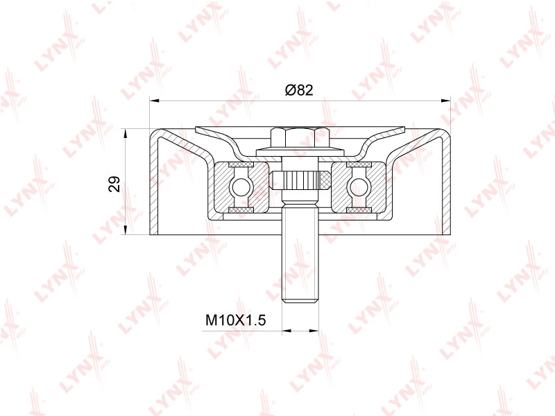 PB7060 LYNX РОЛИК УСПОКОИТЕЛЬНЫЙ ПРИВОДНОГО РЕМНЯ --