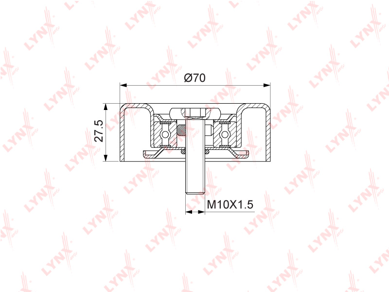 PB7203 LYNX РОЛИК УСПОКОИТЕЛЬНЫЙ ПРИВОДНОГО РЕМНЯ - -SANTA FE 2.0 TDI